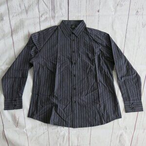 Burnside 100% Cotton Multi Color Stripe Button Down Long Sleeve Shirt Size Large